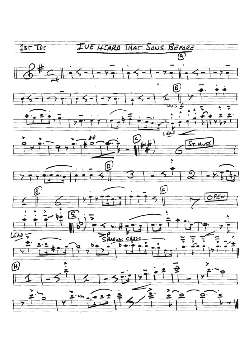 I've Heard That Song Before score preview