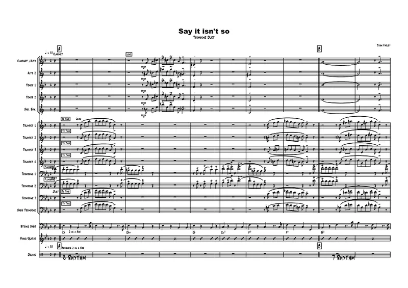 Say It Isn't So score preview