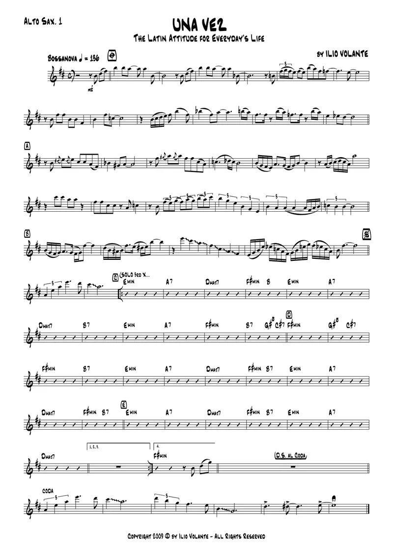 Una Vez score preview