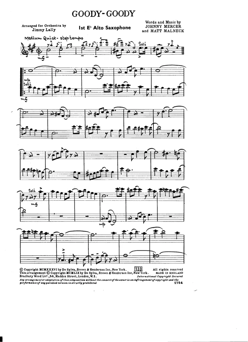 Goody Goody score preview