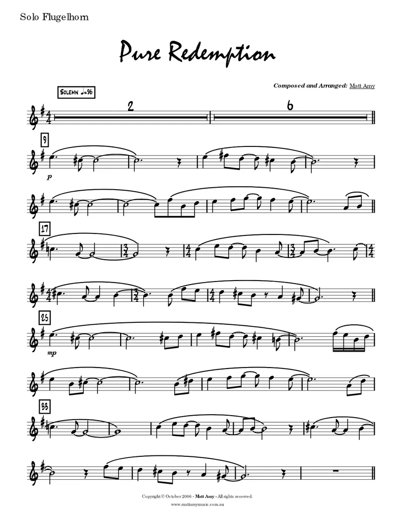 Pure Redemption score preview