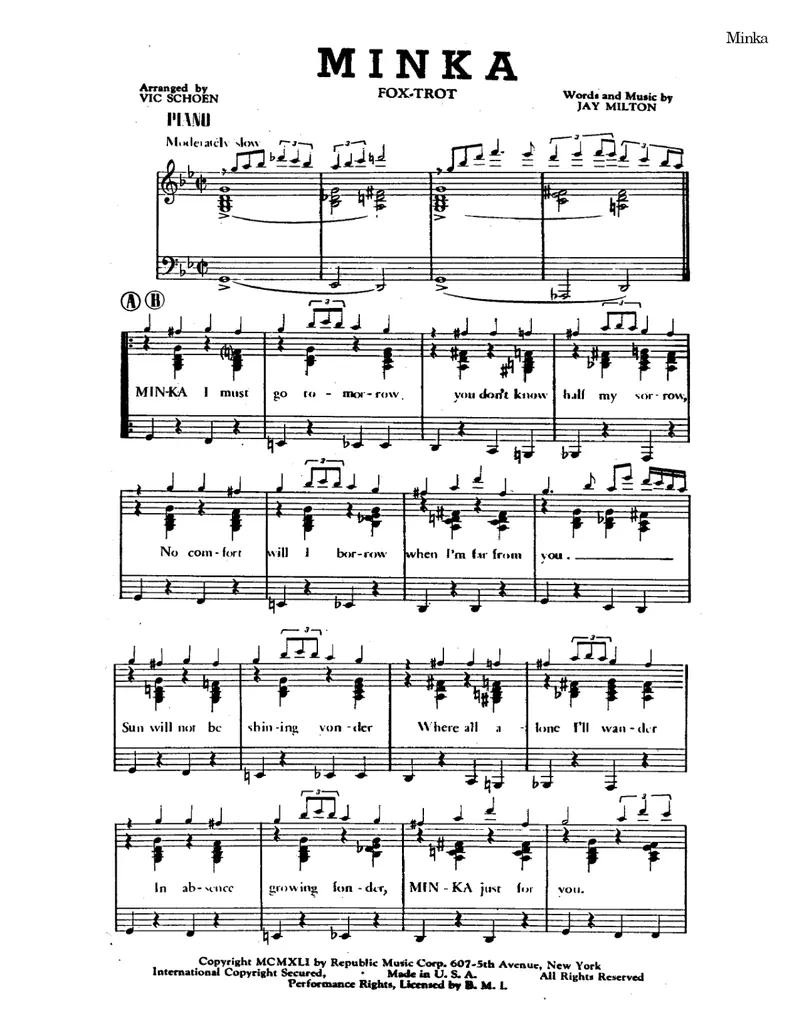 Minka score preview