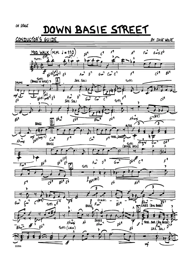 Down Basie Street score preview