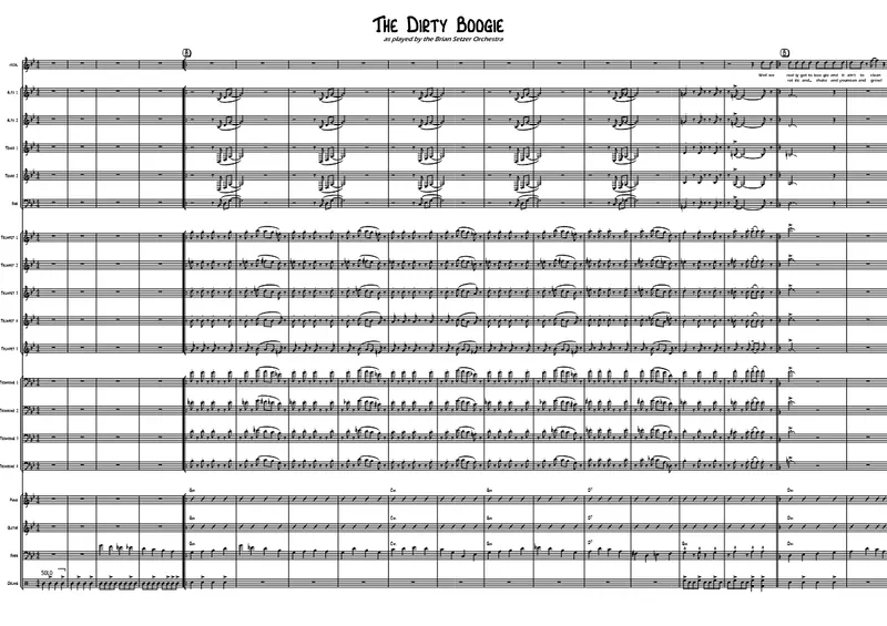 The Dirty Boogie score preview