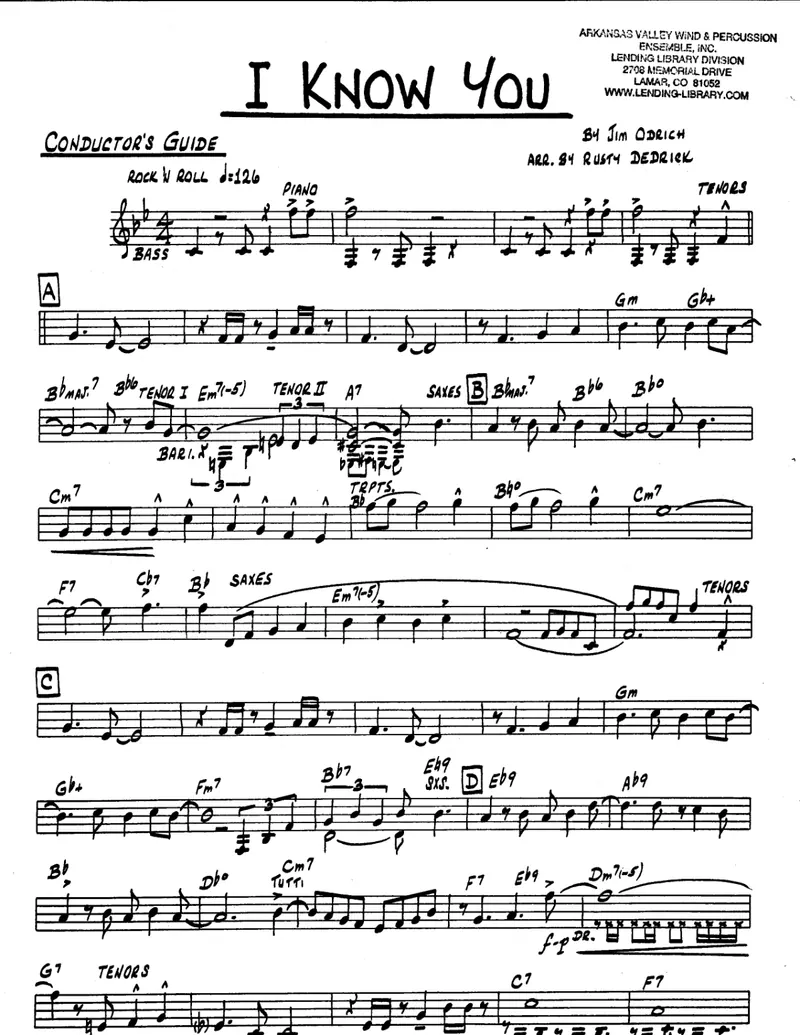 I Know You( score preview