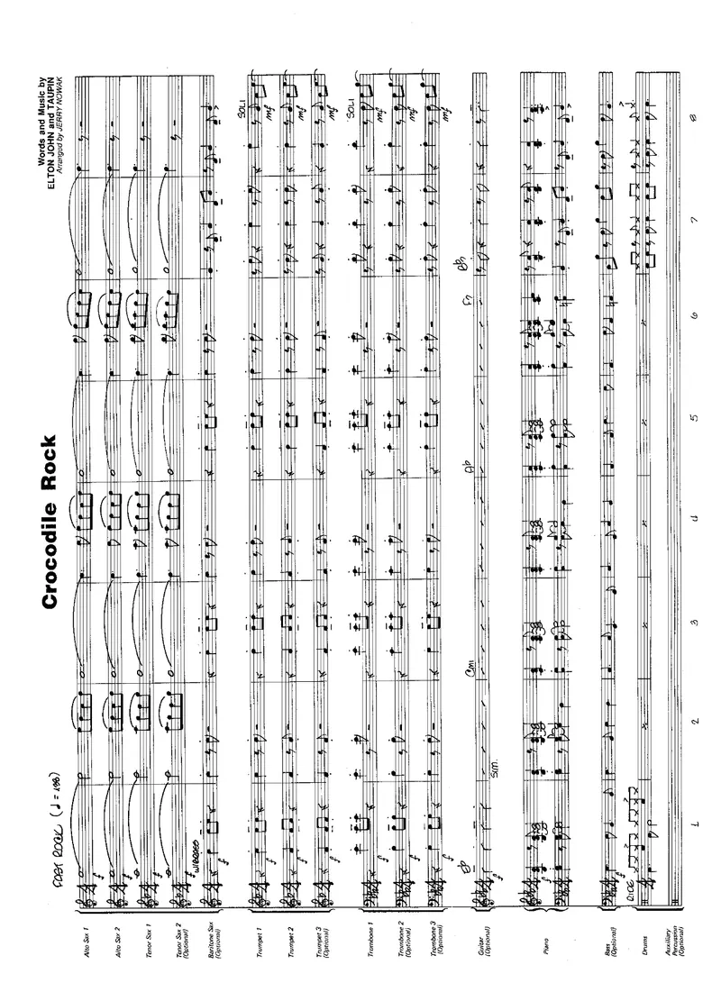 Crocodile Rock score preview