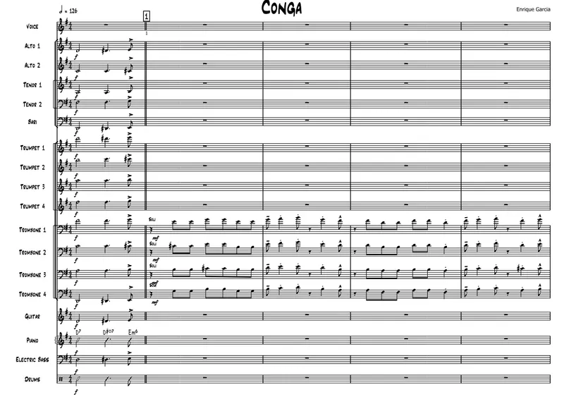 Conga (Miami Sound Machine) Enrique Garcia preview page 1