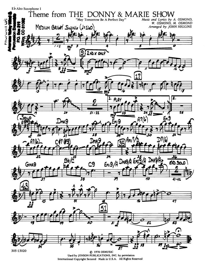 Theme From The Donnie & Marie Show preview page 1