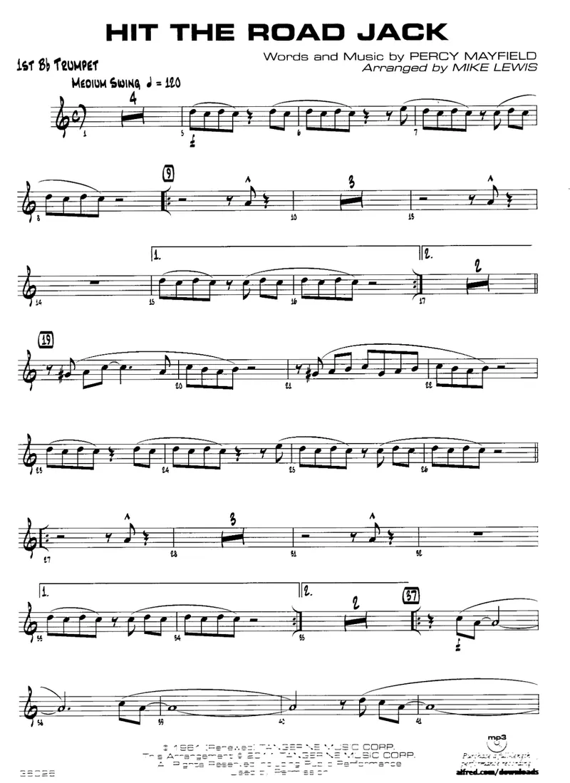Hit The Road, Jack score preview