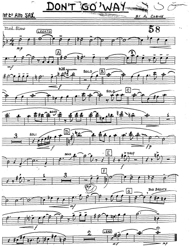 Don't Go Way score preview