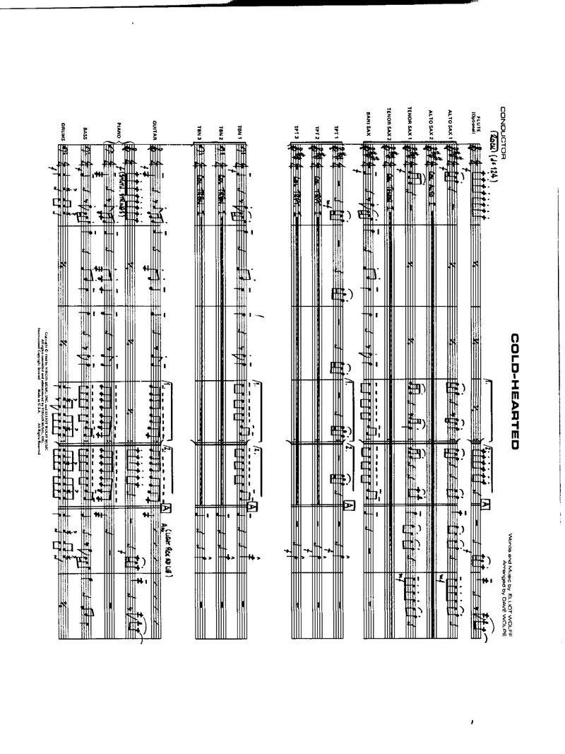 Cold Hearted score preview