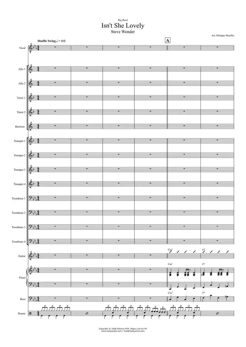 Isn't She Lovely score preview