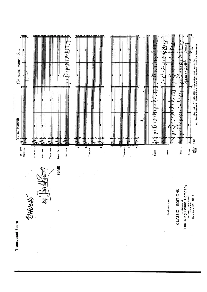 Chucho score preview