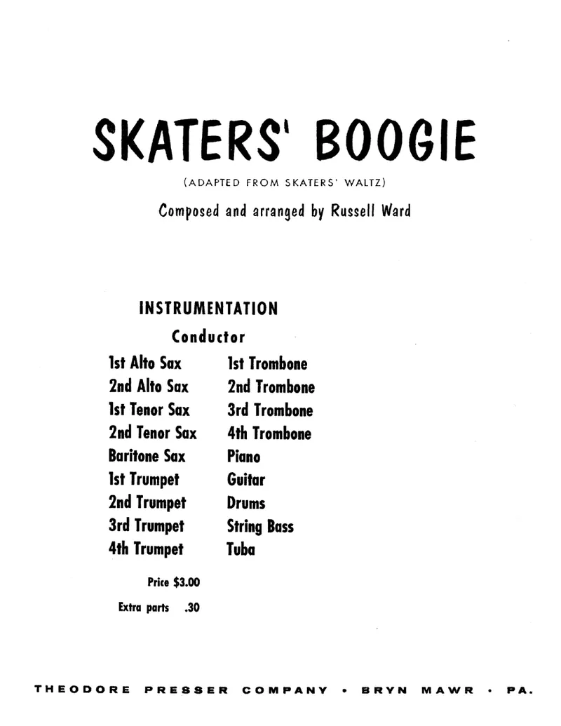 Skaters' Boogie score preview