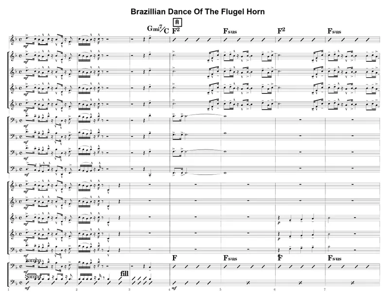 Brazillian Dance Of The Flugelhorn score preview