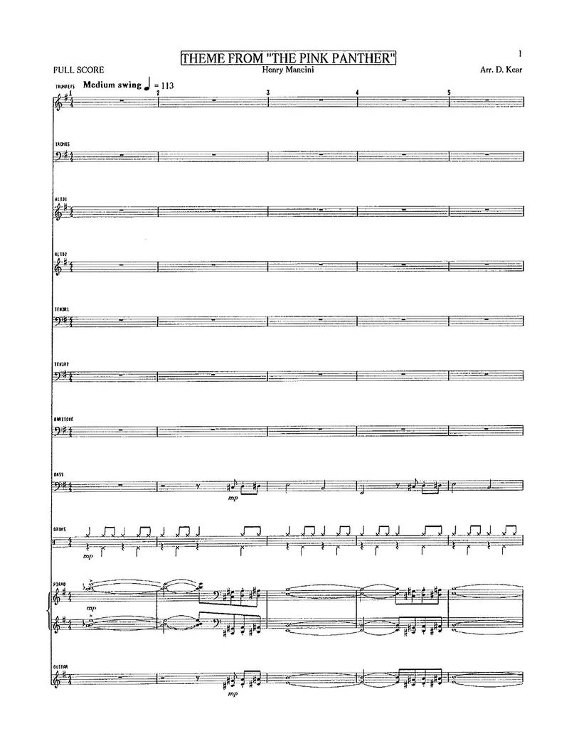 Theme From The Pink Panther preview page 1