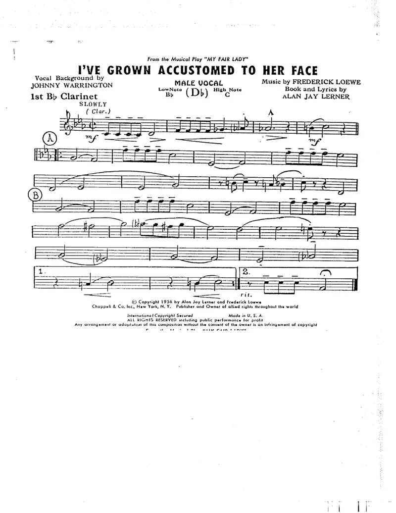 I've Grown Accustomed To Her Face score preview