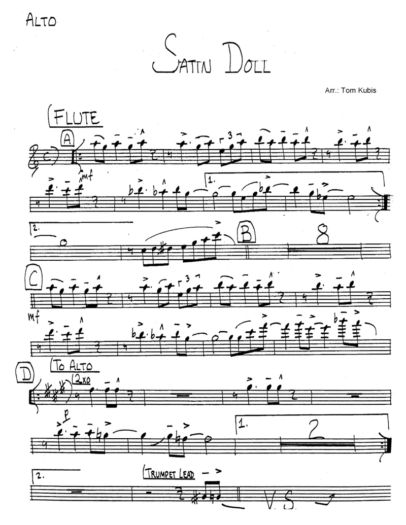 Satin Doll score preview