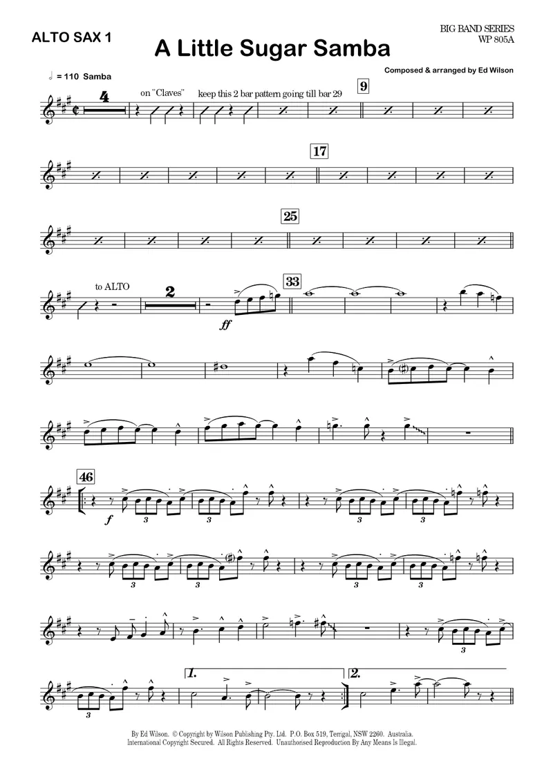 A Little Sugar Samba score preview