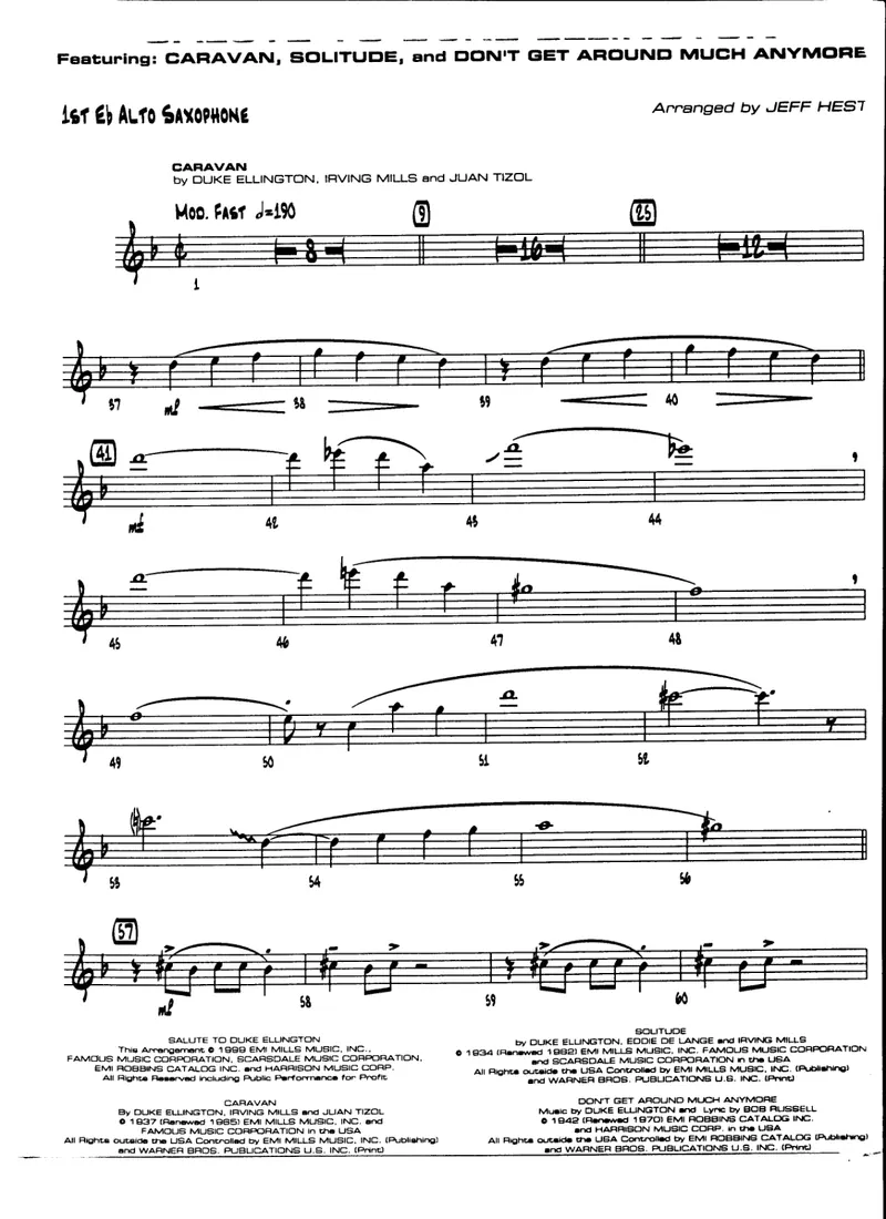 Salute To Duke Ellington score preview