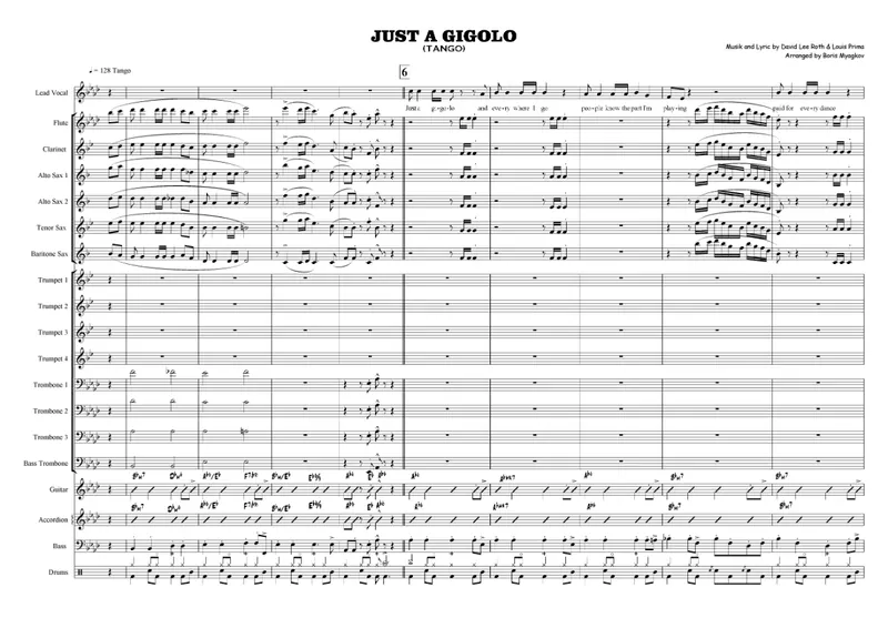 Just A Gigolo score preview