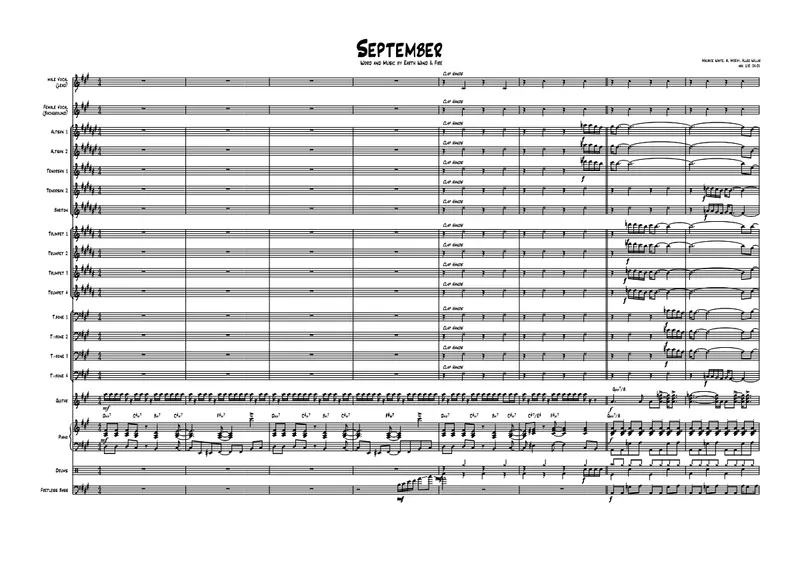 September (Earth, Wind, and Fire- unk.arr) score preview