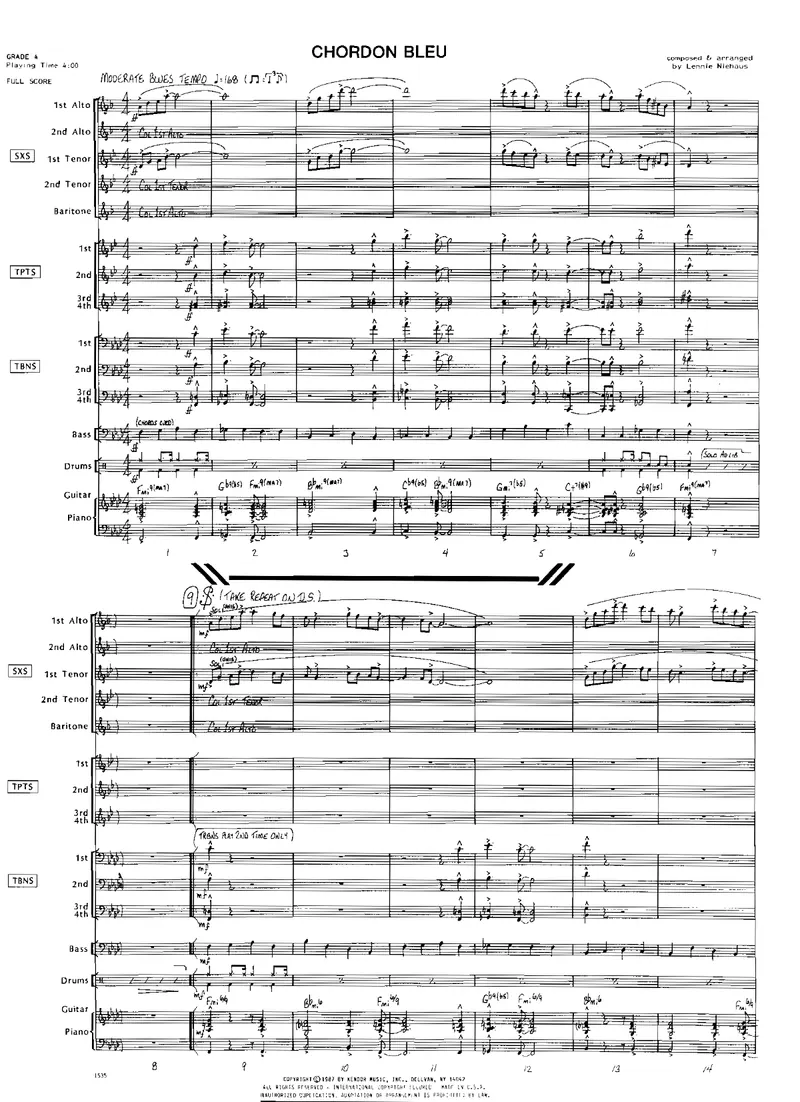 Chordon Blue score preview