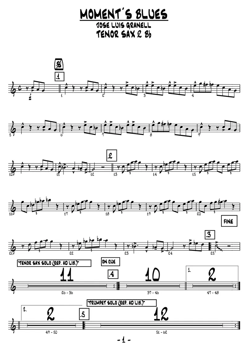 Moment's Blues preview page 1