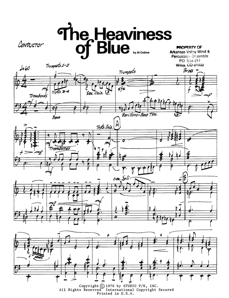 The Heaviness Of Blue score preview
