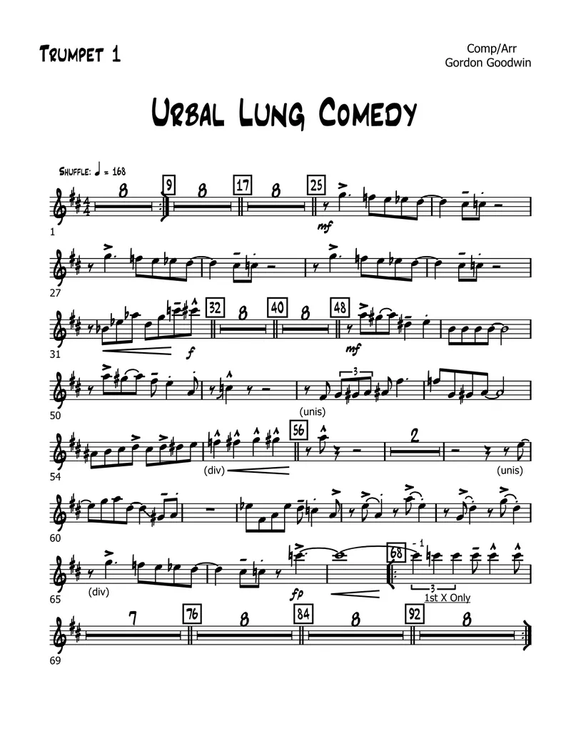 Urbal Lung Comedy score preview