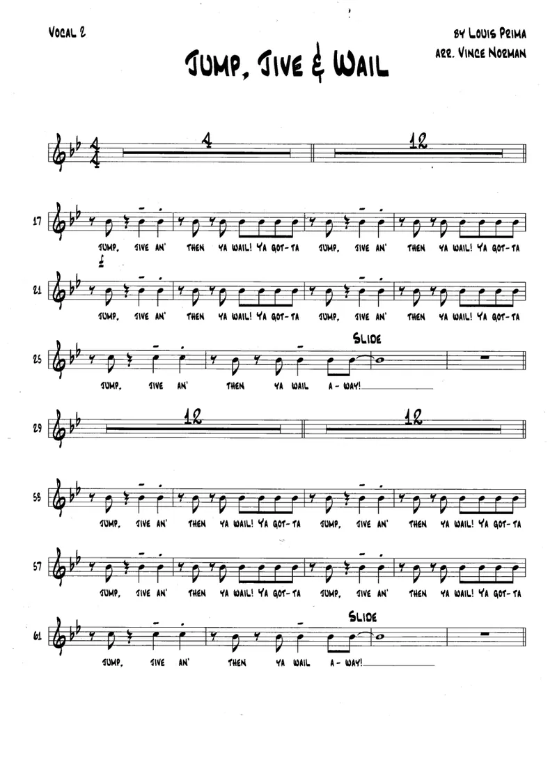 Jump, Jive & Wail score preview