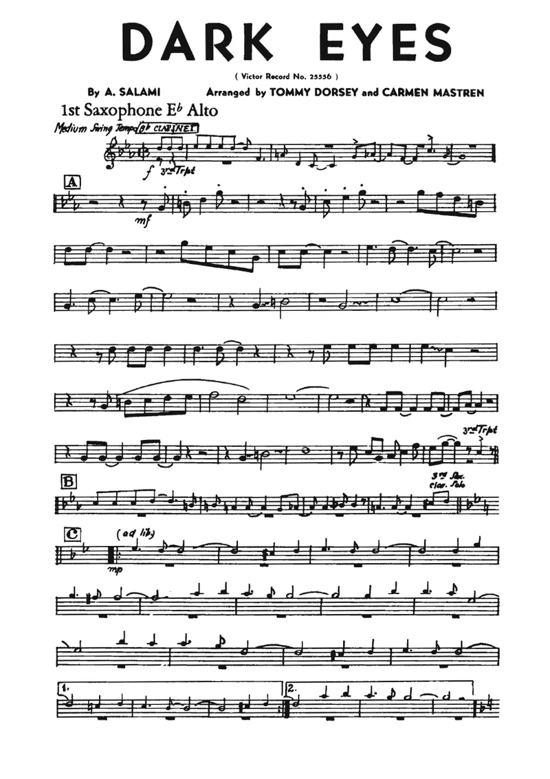 Dark Eyes score preview