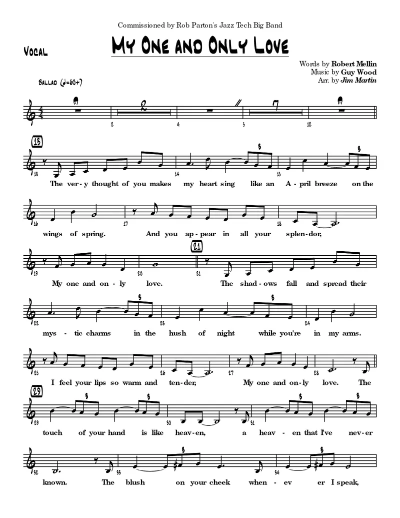 One And Only score preview