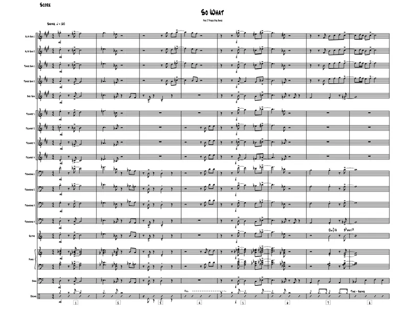 So What score preview