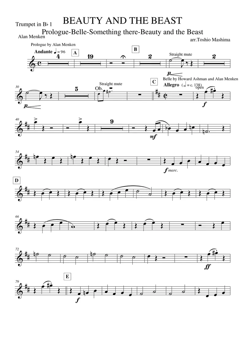 Beauty And The Beast score preview