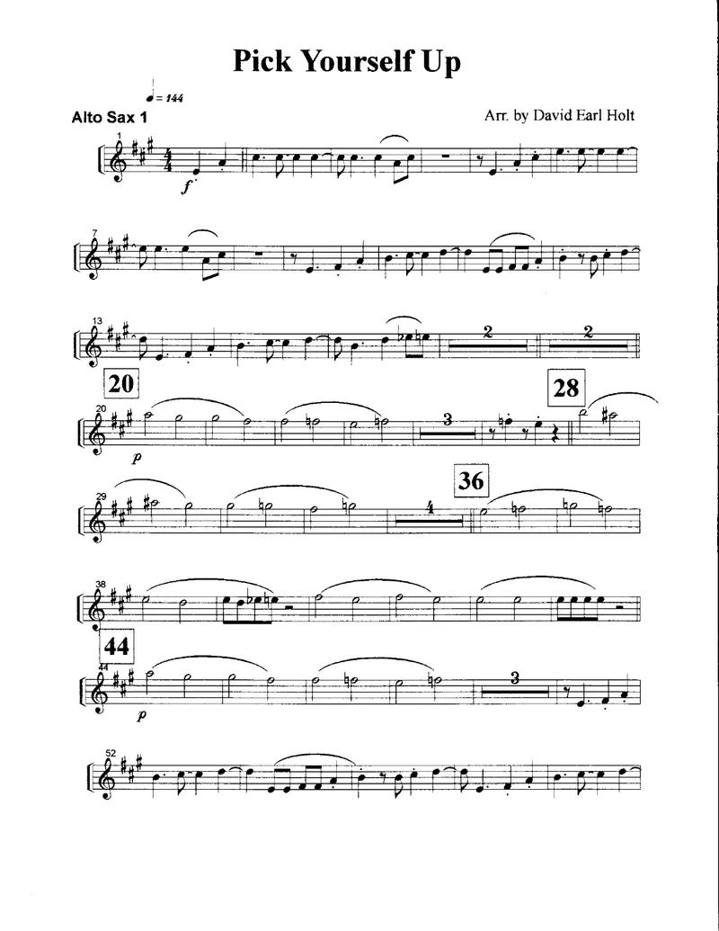 Pick Yourself Up score preview