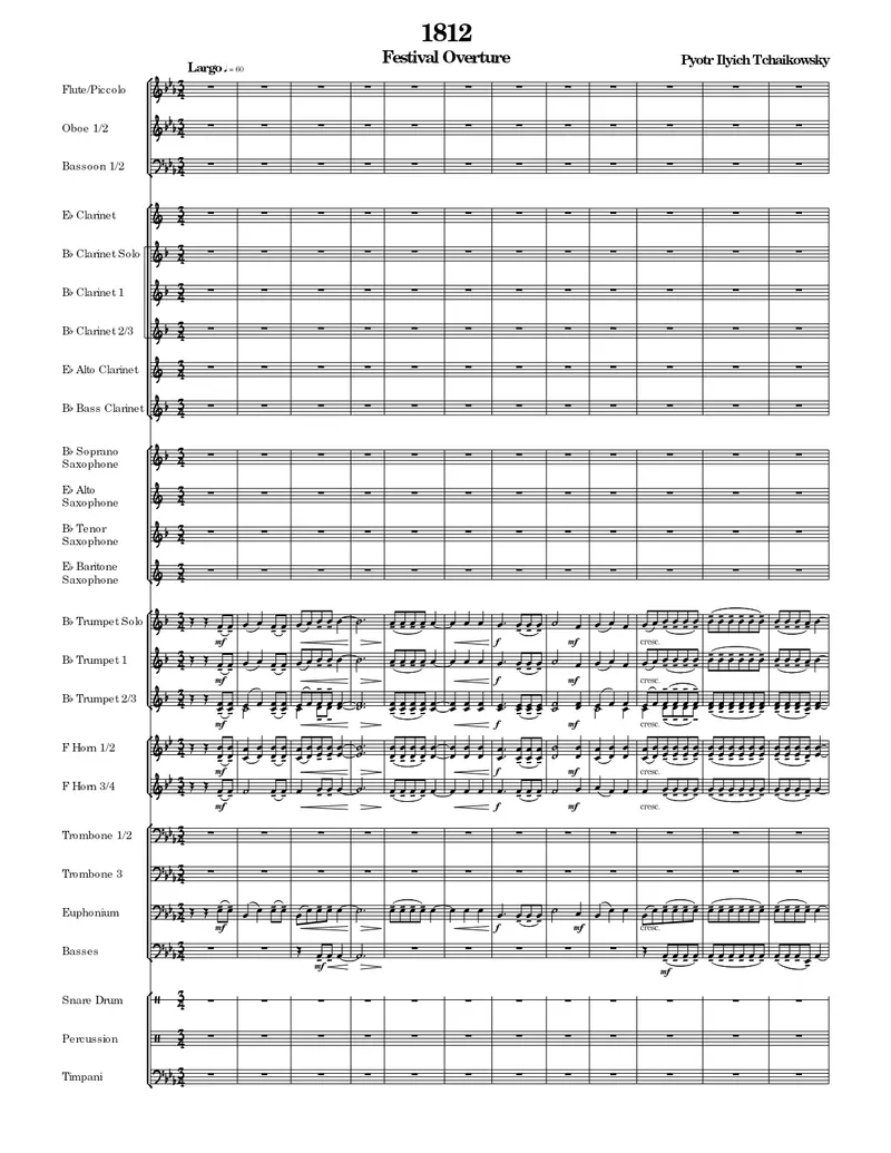 1812 Overture score preview