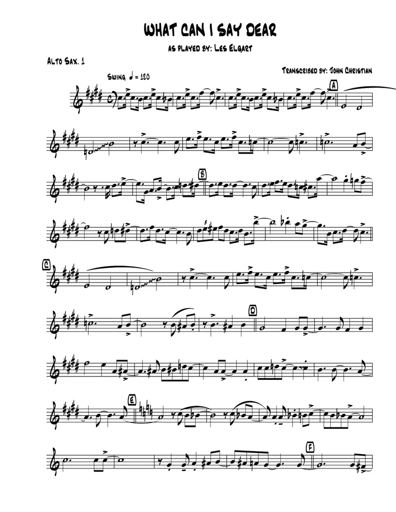 What Can I Say Dear score preview