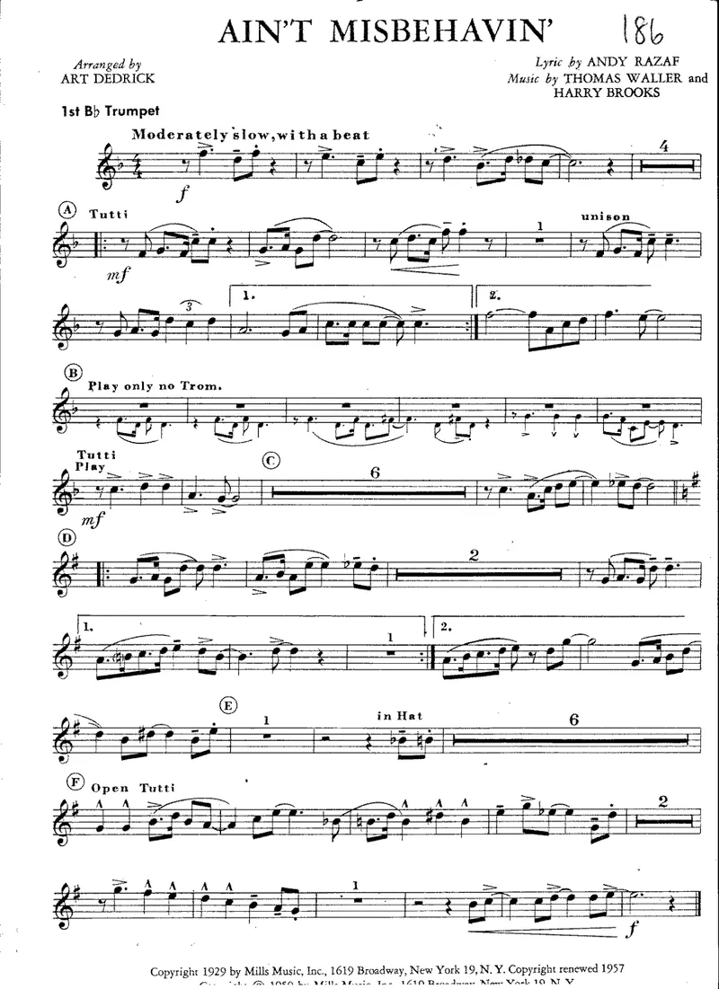 Ain't Misbehavin' preview page 1