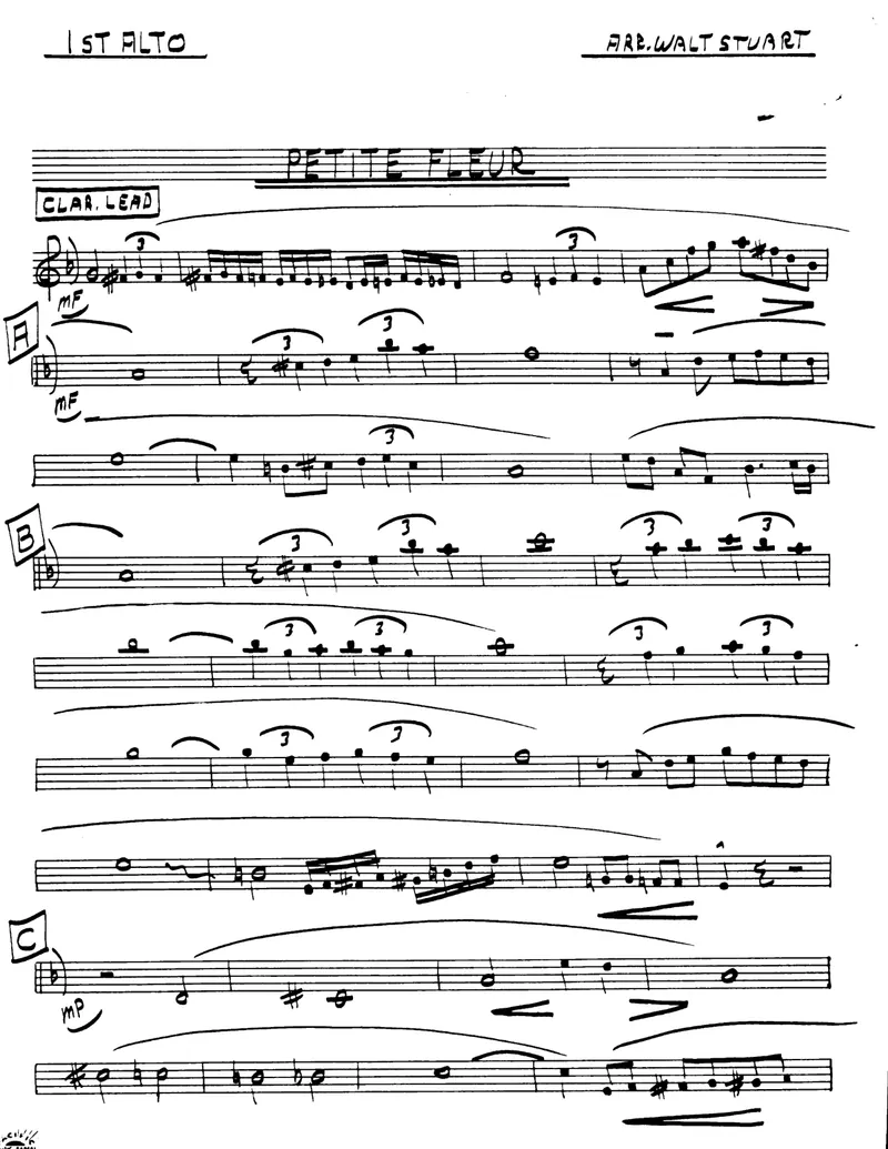 Petite Fleur score preview