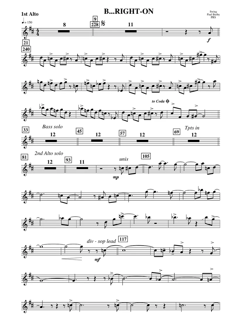 B...Right-On score preview
