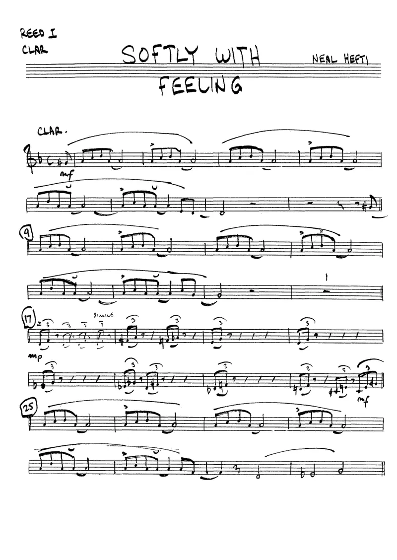 Softly With Feeling score preview