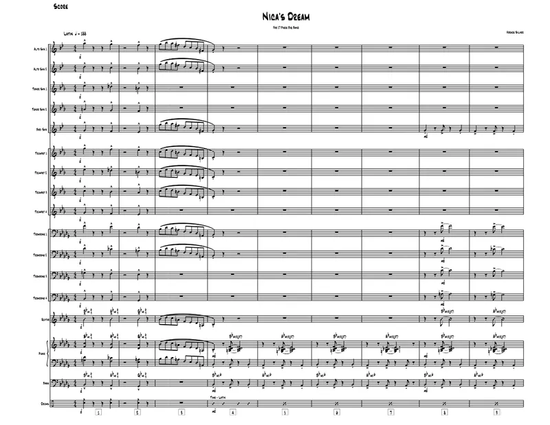 Nicas Dream score preview