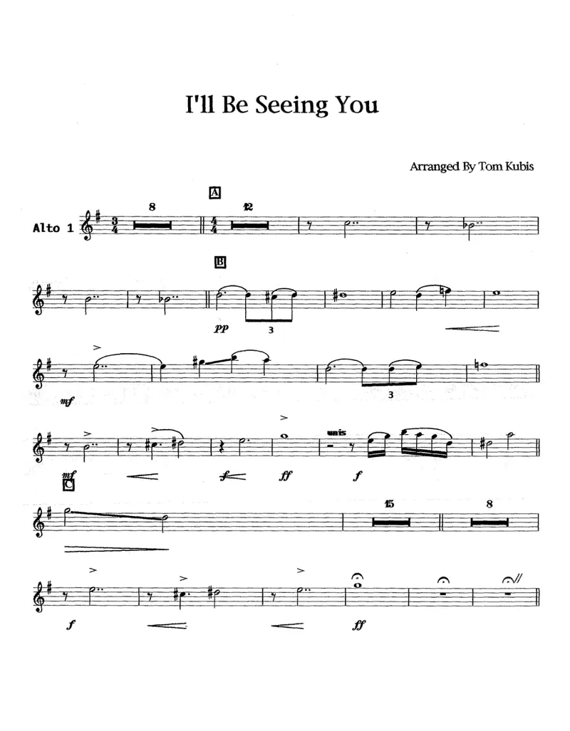 I'll Be Seeing You score preview