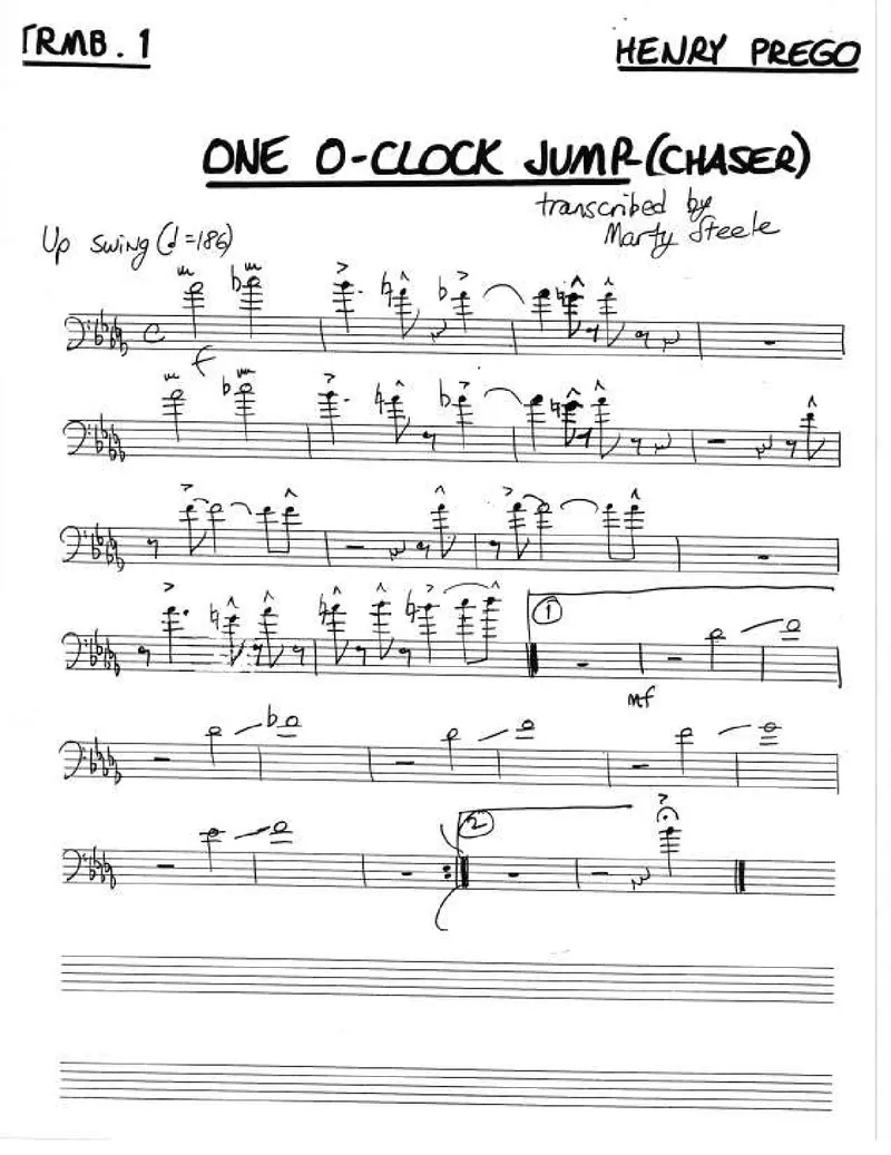 One O'Clock Jump preview page 1