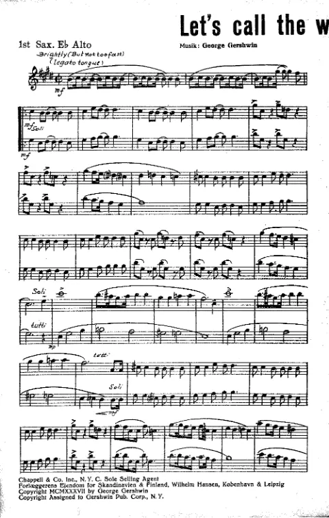 Let's Call The Whole Thing Off score preview