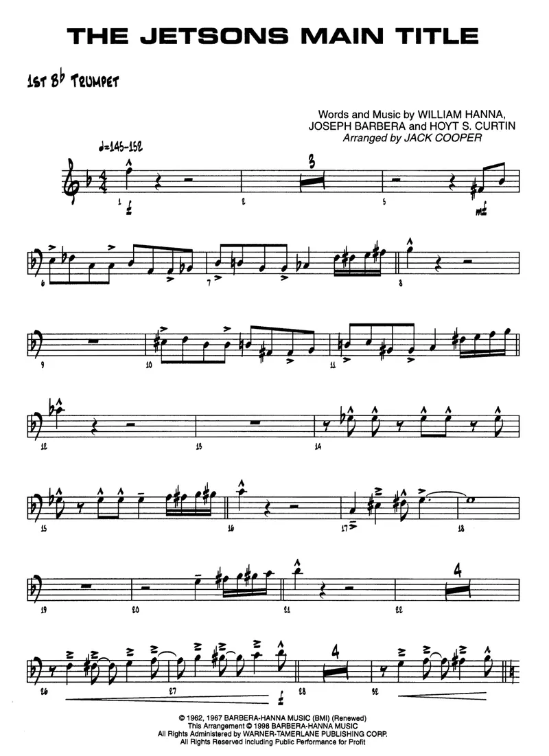 The Jetsons Main Title score preview