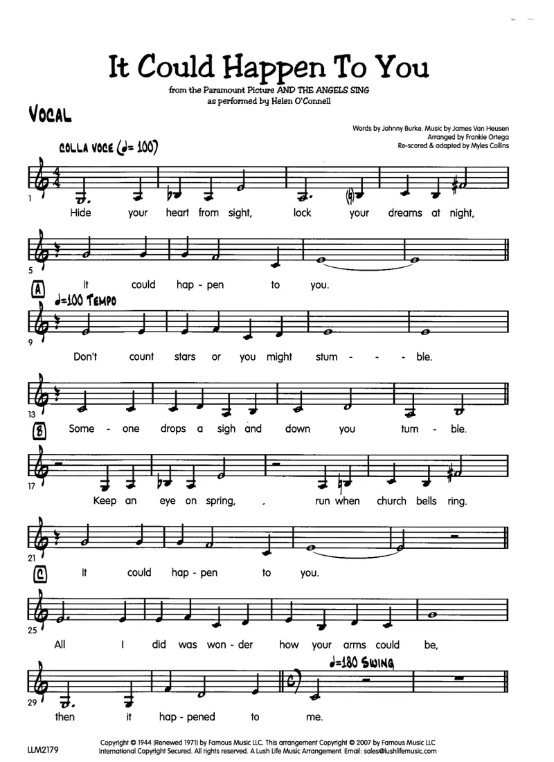 It Could Happen To You score preview