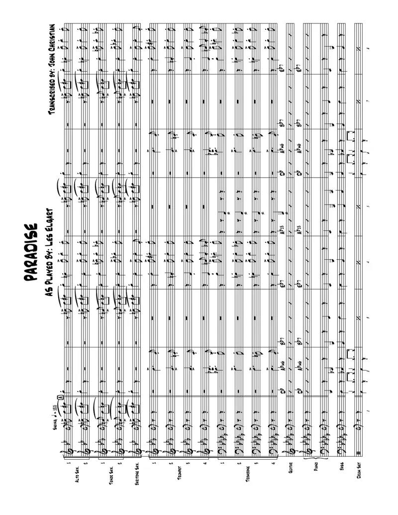 Paradise score preview