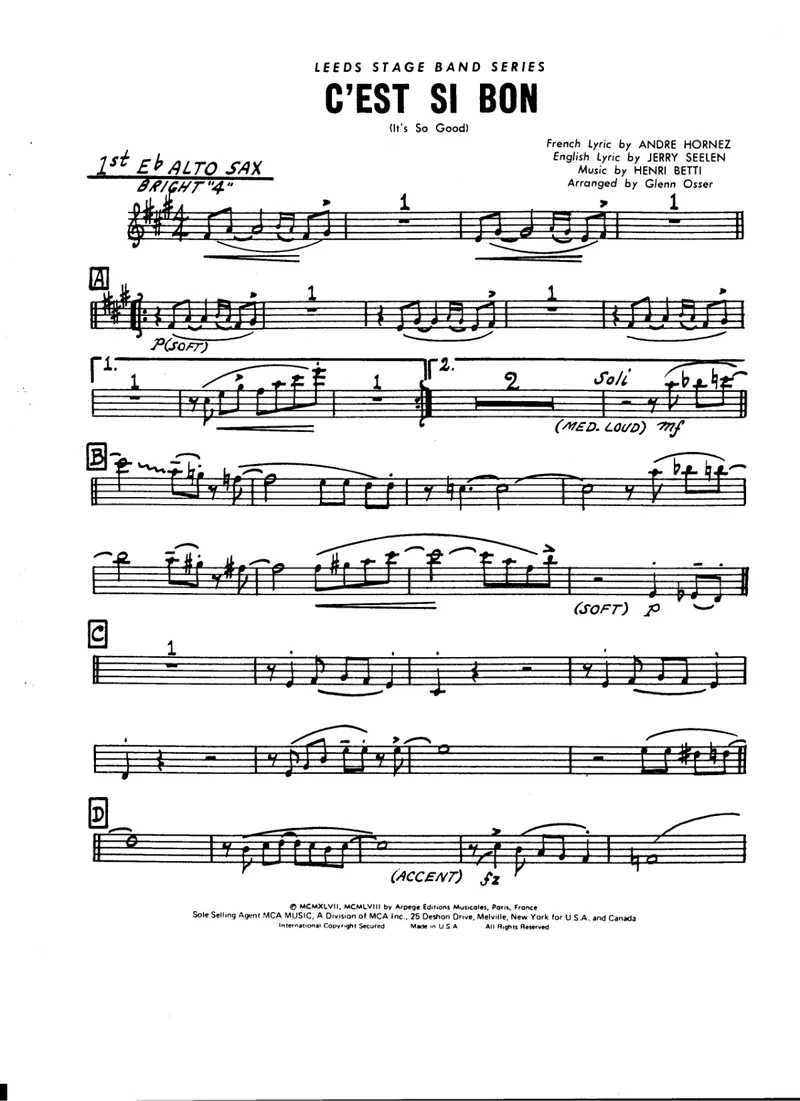 Cest Si Bon score preview